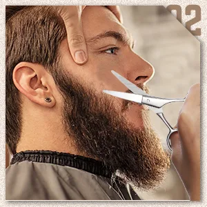TecUnite 4 Pieces Beard Trimming Scissors Set Grooming Scissors for Men and Mustache Beard Comb Beard Grooming Trim Scissor Kit with Storage Bag Style 1 - product information 6