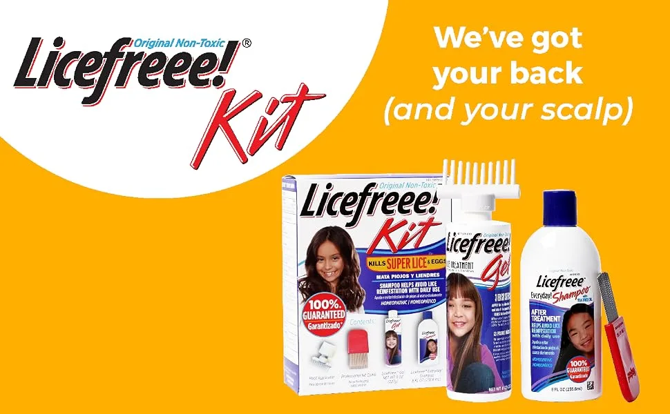 Tec Labs Licefreee Kit All-in-One Complete Lice Killing Treatment Daily Maintenance Shampoo  Professional Nit Comb in One Box 4 Piece Set - image 1 - licefreee kit