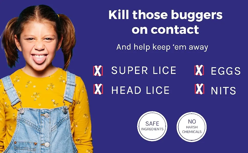 Tec Labs Licefreee Kit All-in-One Complete Lice Killing Treatment Daily Maintenance Shampoo  Professional Nit Comb in One Box 4 Piece Set - image 2 - kill on contact