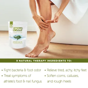 Tea Tree Oil Foot Soak with Epsoak Epsom Salt - 2 Pound Value Bag - Made in The USA 2 Pound (Pack of 1) - tea tree foot soak