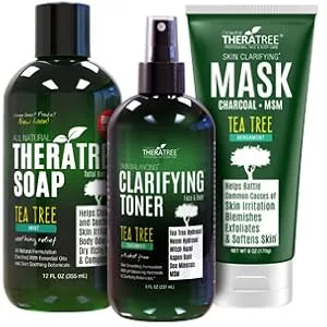 Tea Tree Oil Exfoliating Scrub with Bamboo Charcoal Neem Oil  Natural Pumice by Oleavine TheraTree - Oleavine TheraTree Complexion Care