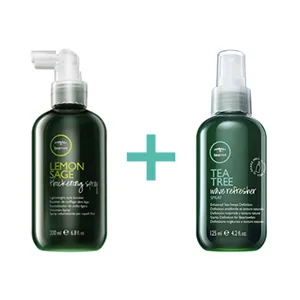 Tea Tree Grooming Pomade Flexible Hold High-Shine Finish For All Hair Types Especially Wavy  Curly Hair 3.0 oz. - Lemon Sage Thickening Spray & Tea Tree Wave Refresher Spray