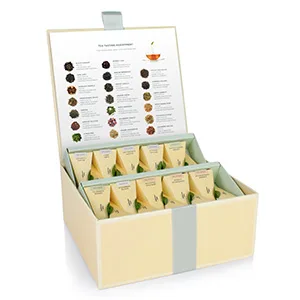 Tea Forte Organic Assorted Variety Tea Sampler Tea Tasting Tea Chest Gift Box with 40 Handcrafted Pyramid Tea Infuser Bags Black Tea Herbal Tea Oolong Tea Green Tea White Tea Assorted Classic Tea - product information 2