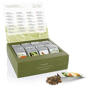 Tea Forte Assorted Tea Gift Set 28 Assorted Loose Leaf Teas Single Steeps Tea Chest Gift Box Classic Flavored Tea Assorted Classic Tea - product information 2