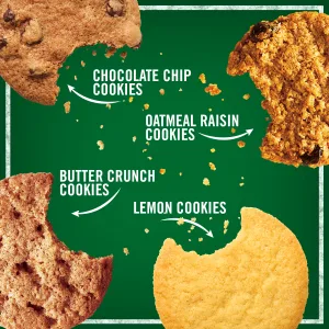 Tates Bake Shop Cookies Gift Box Chocolate Chip Oatmeal Raisin Butter Crunch and Lemon Cookies 14 oz - image