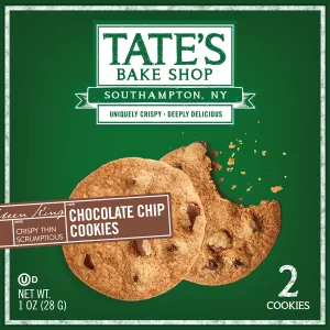 Tates Bake Shop Chocolate Chip Cookies 16  2 Cookie Snack Packs (2 Boxes) - image