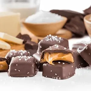 Taras Small Batch Covered Sea Salt Soft Caramels 3 Lbs 3 Pound Dark Chocolate 48.6 Oz (Pack of 1) - Tara, Tara