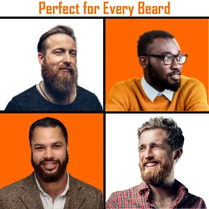 Tame The Wild Premium Beard Straightener - Ionic Anti-Scald Technology - Heated Beard Brush - 3 Temp Settings - Wooden Comb Included - Gift Set - every beard length