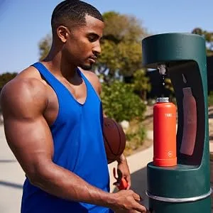 Takeya Actives Insulated Stainless Water Bottle with Insulated Spout Lid 24oz Midnight - refilling bottle