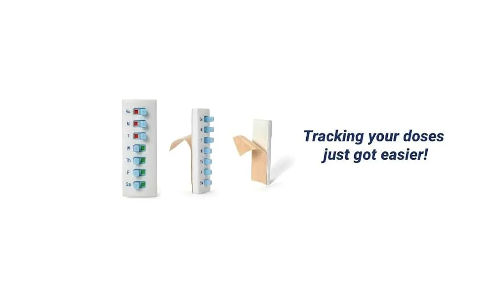 Take-n-Slide Medication Tracker and ReminderPackage of 5 Reusable Pill Trackers  Attach to Your Bottle (NOT Included)  Pill Organizer Alternative - Take-n-Slide Pill Tracker and Reminder Organizer 7 Days a Week