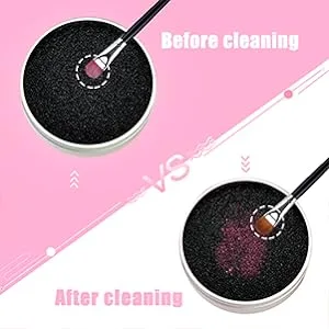 TailaiMei Color Removal Cleaner Sponge Quickly  Easily Clean Makeup Brushes Without Water or Chemical Solutions Eliminating Drying Time - Switch Eyeshadow Colored Immediately Black Cleaner sponge - color removal sponge cleaner makeup switch dry brushes mat cleaning eyeshadow quick tool accesories