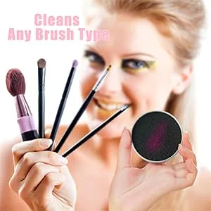 TailaiMei Color Removal Cleaner Sponge Quickly  Easily Clean Makeup Brushes Without Water or Chemical Solutions Eliminating Drying Time - Switch Eyeshadow Colored Immediately Black Cleaner sponge - color removal sponge cleaner makeup switch dry brushes mat cleaning eyeshadow quick tool accesories