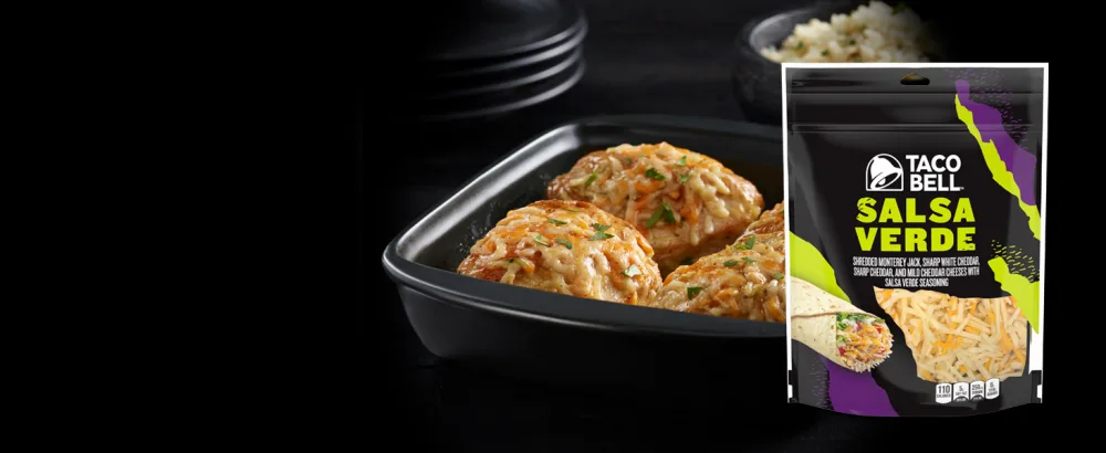 Taco Bell Crunchy Taco Dinner Kit with 12 Crunchy Taco Shells (Taco Bell Mild Sauce & Seasoning, 8.85 oz Box) - cheese