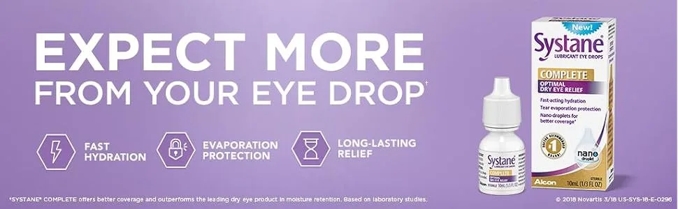 Systane Complete Lubricant Eye Drops, 0.34 Fl Oz, 2 Count (Pack of 1) - product information 1
