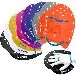 Synergy Hand Paddles for Swim Training Black Medium - Swim Paddle