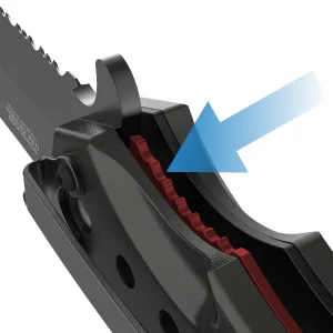 Swiss Safe 3-in-1 Tactical Knife for Military and First Responders - Navy SEAL Black - liner lock