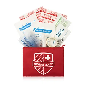 Swiss Safe 2-in-1 Hardcase First Aid Kit (348 Piece) + Bonus Mini Kit (32 Piece), Survival Preparedness for 50 People - Mini Kit