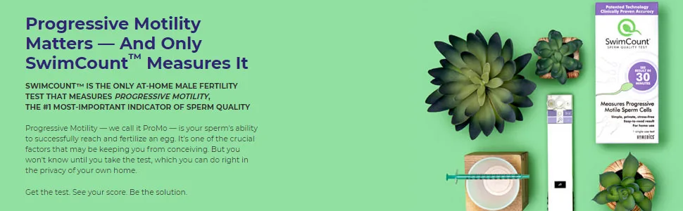SwimCount at-Home Sperm Quality Check | Men's Progressive Motile Fertility Test Kit - header