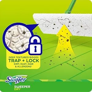 Swiffer Sweeper Dry Sweeping Pad, Multi Surface Refills for Dusters Floor Mop, with Febreze Lavender, 32 count - swiffer refills