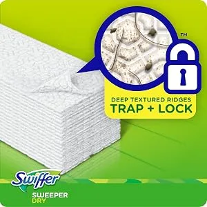 Swiffer Sweeper Dry Sweeping Pad Refills, Hardwood Floor Mop Cleaner Cloth Refill, Gain Scent, 32 Count 32 Count (Pack of 1) - swiffer pads
