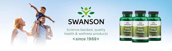 Swanson Milk Thistle-Herbal Liver Support Supplement-Natural Formula Helping to Maintain Overall Health & Wellbeing-(100 Capsules, 500mg Each) - Swanson Milk Thistle Hero Banner
