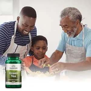 Swanson Green Tea Extract Supplement: 500 MG Green Tea Leaf Powder - Antioxidant Rich Supplements to AidWeight Management - 100 Capsules 2 Pack - Green tea energy