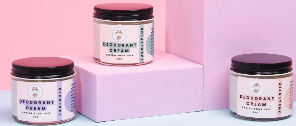 ECO ROOTS Natural Deodorant for Women & Men | Organic Deodorant Cream Non Aluminum | Baking Soda Free Healthy Deoderant for Body & Private Parts | All Vegan Pit Paste Zero Sweat |Lavender Scent - zero waste deodorant deodorant cream plastic free deodorant ecoroots deodorant deodorant paste