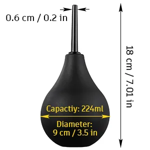 SUPVOX 224ml ear syringe bulb ear suction sucker squeeze ball Size L (Black) - product information 6