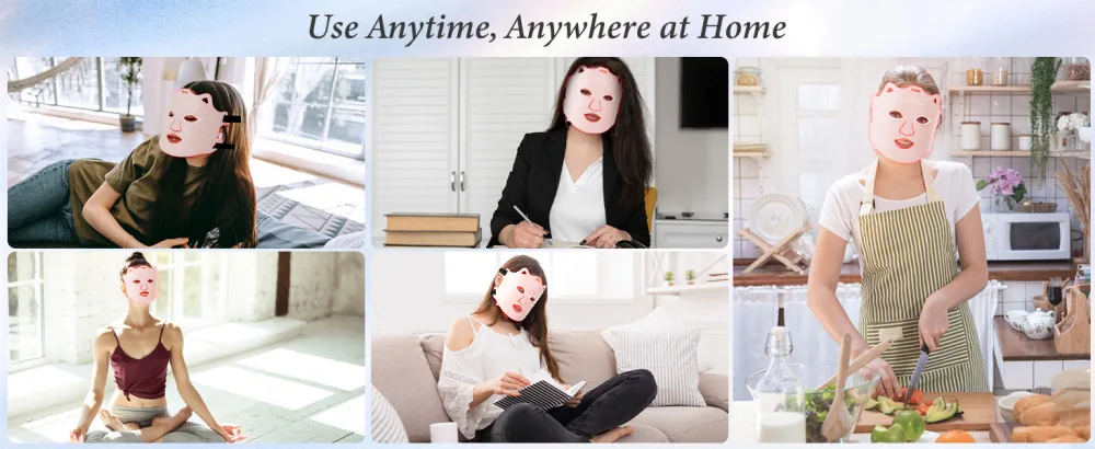 Blue Red Light Therapy Mask for Face Led Face Mask Light Therapy At Home 7 Colors LED Face Mask Light Therapy Pink 011 - product information 12