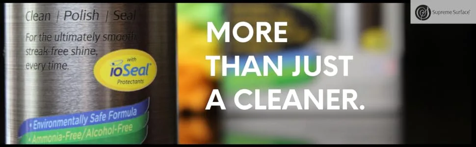 Supreme Surface Granite, Quartz & Marble Cleaner Polish and Sealer with ioSeal Protectants - granite quartz countertop sealer cleaner polish cleaning sealing polisher seals cleans kitchen safe