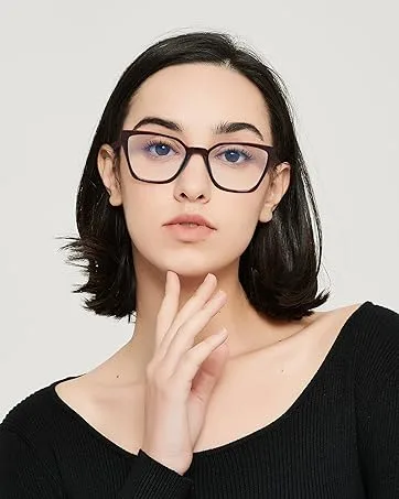EYEURL Reading Glasses Half Frame Readers - Blue Light Blocking Computer Readers for Men and Women +0.50 Anti Glare/UV/Eye Strain Black 0.5 x - product information 8