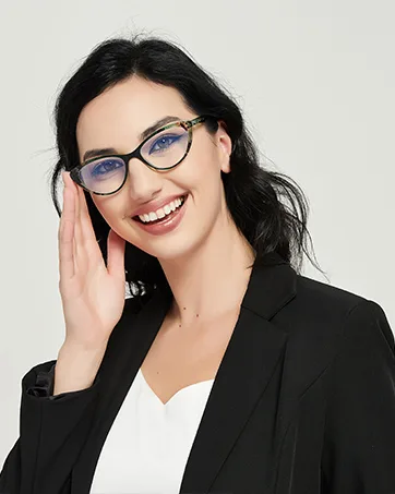 EYEURL Reading Glasses Half Frame Readers - Blue Light Blocking Computer Readers for Men and Women +0.50 Anti Glare/UV/Eye Strain Black 0.5 x - reading glasses