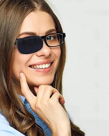 eZAKKA Eye Patch Adjustable Eye Patches Medical Eye Patch Amblyopia Lazy Eye Patches for Left Eyes Navy with White Star (Left) - eye shields for after surgery
