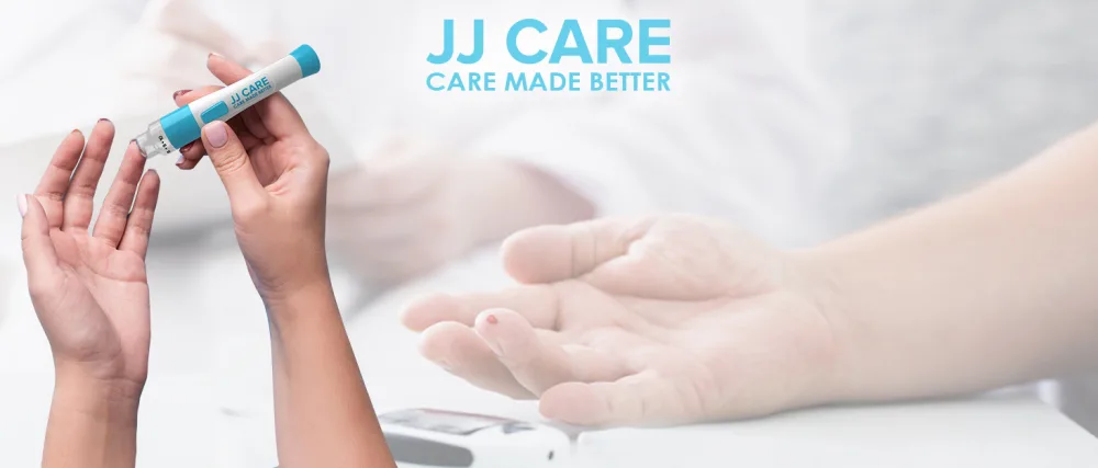 JJ CARE Lancing Device Lancet Pen with 10 Adjustable Depth Settings Lancing Device for Diabetes Testing with Push Button Ejector Diabetic Lancet Device Reduce Pain for Blood Glucose Testing - Lancing Device