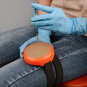 SimCoach Intramuscular Injection Training Pad Injection Practice Kit for Nurses Medical Students Wearable Simulation Training Tool for Medical Education Orange - injection pad