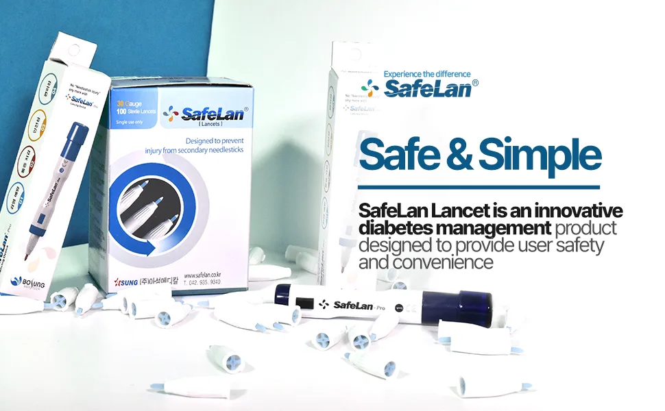 Lancet(30G 100Pieces) Diabetes Blood Glucose Testing Minimizing Pain Made in Korea - SafeLan