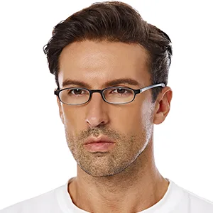 Lightweight Reading Glasses Flexible(Memory Plastic) Readers Men and Women 1 Black & 1 Brown 2.5 x - TR655C1300*300-1