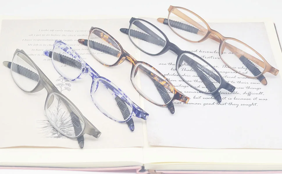 Lightweight Reading Glasses Flexible(Memory Plastic) Readers Men and Women 1 Black & 1 Brown 2.5 x - TR655C1C3C5C91C4