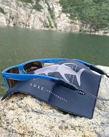 Microfiber Multi-Purpose Cleaning Cloth Non-Abrasive Reusable - Perfect for Cleaning Eyeglasses Sunglasses Lenses Screens Camera Lenses Smartphones Laptops & More Palm Tree - Luxe Performance eyewear retainer on sunglasses