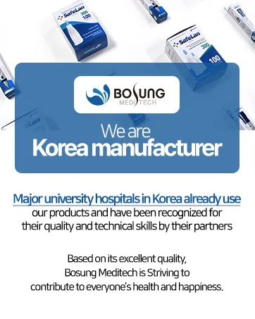 Set Safety Lancing Device + Lancets 1Box (30G/100Pieces) Minimizing Pain Made in Korea - manufacturer