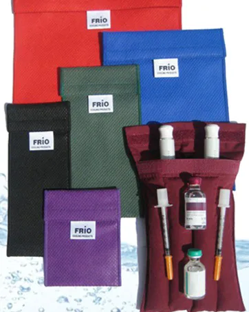 FRIO Duo Insulin Cooler Wallet - Keep Medication Cool for 45+ Hours Insulin Bag - Perfect for Travel and Everyday Use Burgundy - Insulin Cooling Medication Storage Portable Medication Cooler