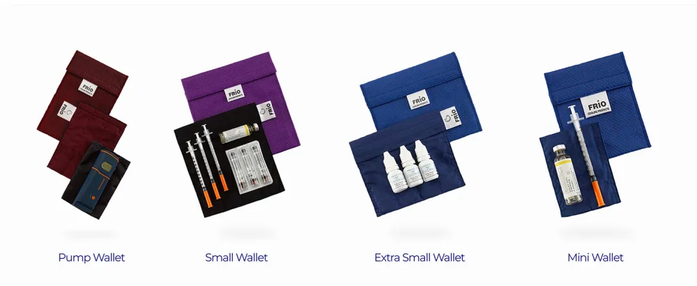 FRIO DUO Insulin Cooler Wallet - Keep Medication Cool for 45+ Hours Insulin Bag - Perfect for Travel and Everyday Use Red/Dark Red - Insulin Cooling Medication Storage Portable Medication Cooler