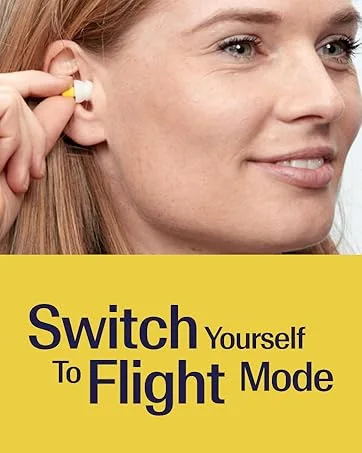 Alpine MusicSafe - High Fidelity Earplugs for Musicians - 2 Interchangeable Filter Sets: 19 & 22 dB - Professional Musician Hearing Protection - Transparent Standard-transparent - Switch yourself to flight mode