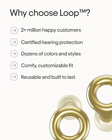Loop Engage 2 Plus Ear Plugs Everyday Noise Relief with Clear Speech for Social Gatherings Work Conversation Parenting & Noise Sensitivity 16 dB Noise Reduction + Mute for Extra Coverage - Loop Noise Reducing Earplugs