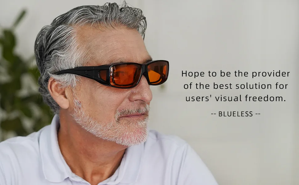 BLUELESS Fitover Glasses for Computer Blue Blocking with Orange Tinted Sleep Glasses Black 05-black-100% Blue Light Blocking - BLUELESS Fitover Blue Light Blocking Computer Glasses Men Women Computer Reader with Orange Lens
