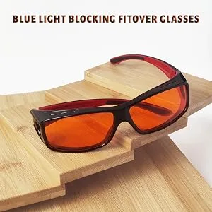BLUELESS Fitover Glasses for Computer Blue Blocking with Orange Tinted Sleep Glasses Black 05-black-100% Blue Light Blocking - Fashion full rim design blue light blocking computer reading glasses orange lens