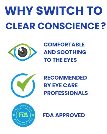 Cruelty-Free Multi-Purpose Contact Lenses Solution - Travel Size Contact Lens Solution Mild Contact Solution for Contact Lenses Cleans & Conditions Eye Contacts by Clear Conscience 3 Fl oz - multi purpose contact lens solution