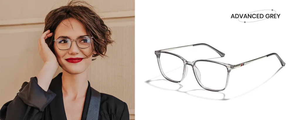 Cyxus Blue Light Blocking Glasses Men Women Computer Gaming Glasses Rectangle TR90 frame Anti Eyestrain UV400 Black 03-matte Black 8208 - product information 20