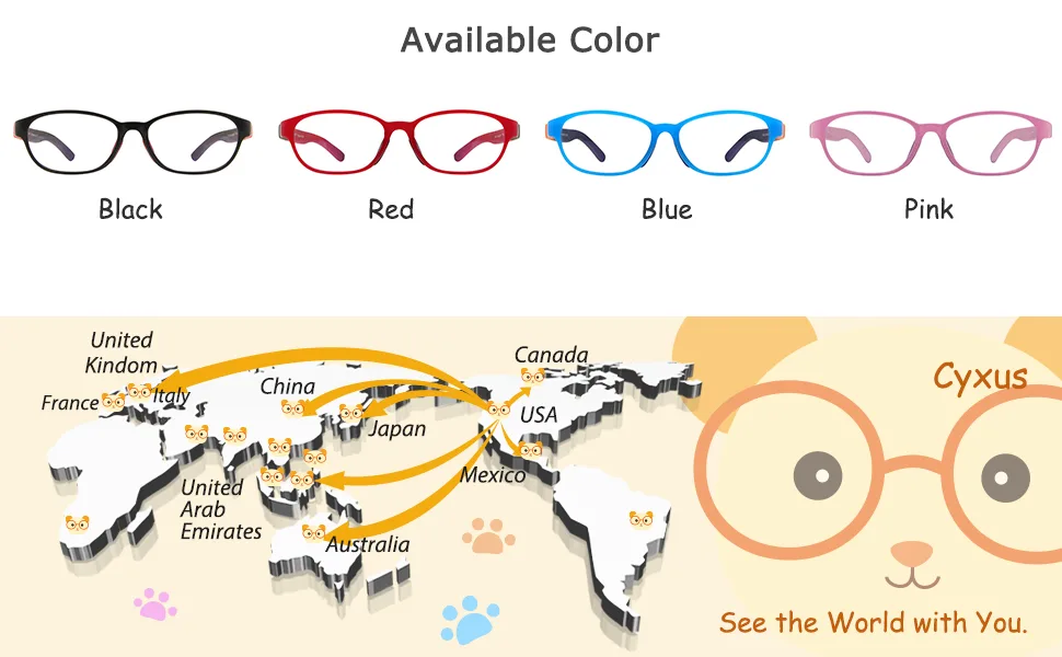 Cyxus Kids Blue Light Blocking Glasses Computer Game Spring Hinges Eyeglasses for Boys Girls Age 6-15 - cyxus kids glasses