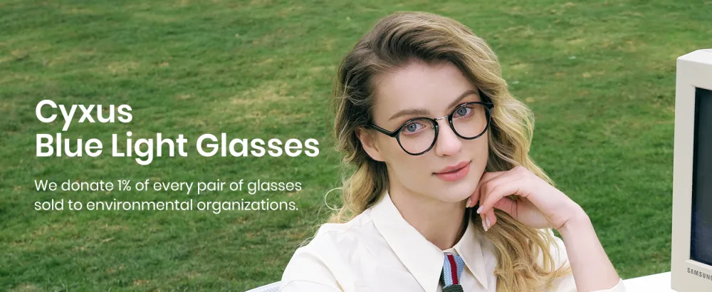 Cyxus Nerd Glasses Round Blue Light Glasses for Women Men Reduce Eye Strain UV Blocking for Computer Screen(8065T01 Black) 01-black - blue light glasses